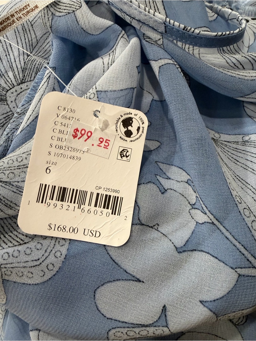 Free People Sky Blue Floral Asymmetrical Maxi Dress - Picture 7 of 8